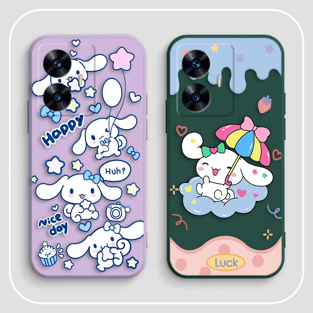 Чехол для телефона Cartoon Dog Kawaii Cinnamoroll Realme C65 C63 C53 C35 C55 C33 C30 C21Y C20 C12 C11 GT 2 XT NARAO 20 30 50