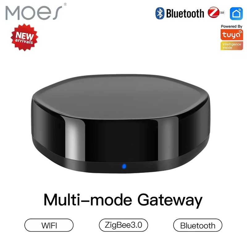 

MOES Tuya Smart ZigBee Многорежимный шлюз Bluetooth Mesh Hub 38K ИК-пульт дистанционного управления 2в1 Голосовое управление для Alexa Google Home