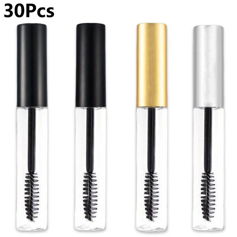

30Pcs 10ml Transparent Mascara Tubes With Eyelash Brush Empty Eyelash Cream Sample Bottles Women‘s Refillable Makeup Containers