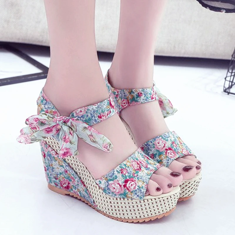 

2022 Summer Wedge Sandals Women's New Thick Platform Sexy High Heels