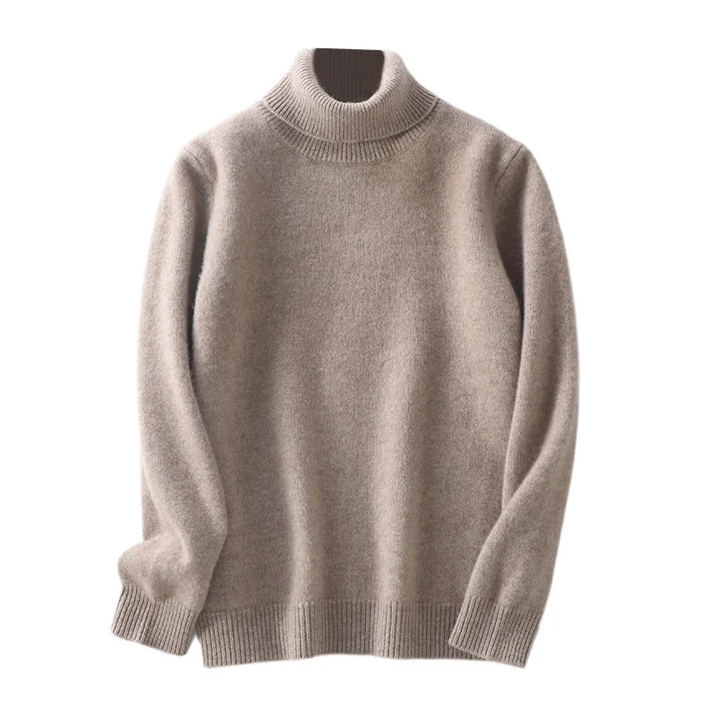 Фото Autumn and Winter New Children's Wool Knitted Bottoming Shirt High round Neck Boys and Girls Same Style Sweater Pullover In №5