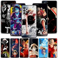 cute cartoon luffy phone case for samsung a01 a02 a03s a11 a12 a13 a21s a22 a31 a32 a41 a42 a51 4g 5g tpu case cover bandai