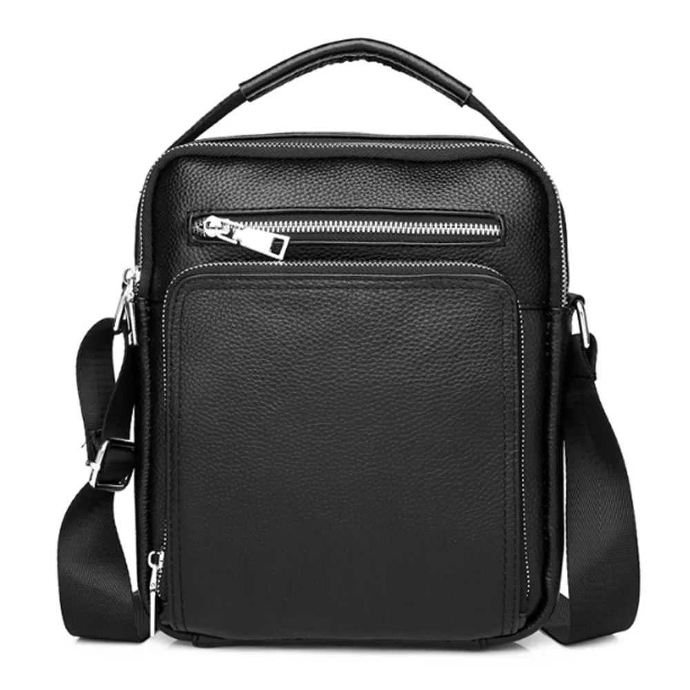 Genuine Leather Messenger Bag for Men Vintage Shoulder Crossbody Bags for Work Business Travel Tote Handbags