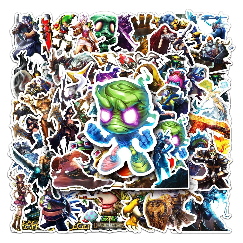 

10/30/50PCS League of Legends LOL Riot Games Stickers DIY Phone Laptop Luggage Skateboard Graffiti Decals Fun for Kid Gift