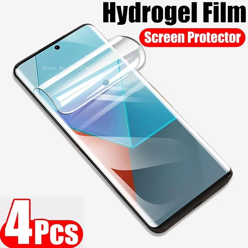 4Pcs Hydrogel Film Für Redmi Hinweis 13 Pro plus Hinweis 13 4G Hinweis 13R Pro 5G Screen Protector Für Redmi 13C 4G 13R 5G HD Front Film