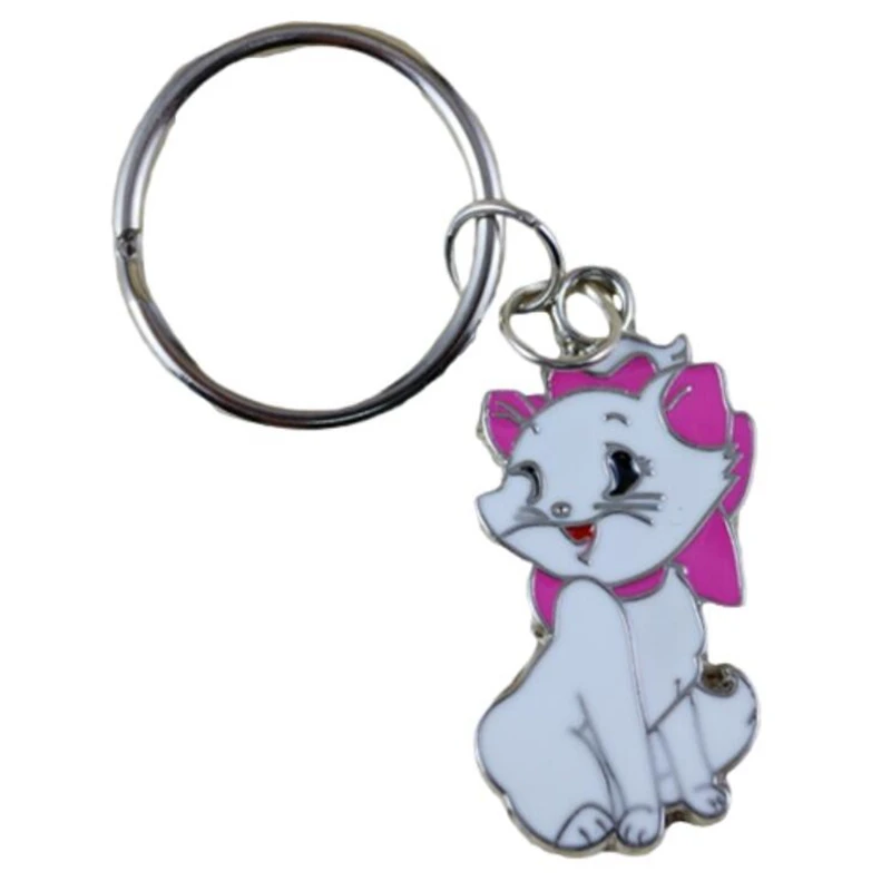 Винтажный брелок эмалированный с изображением кота для ключей от автомобиля