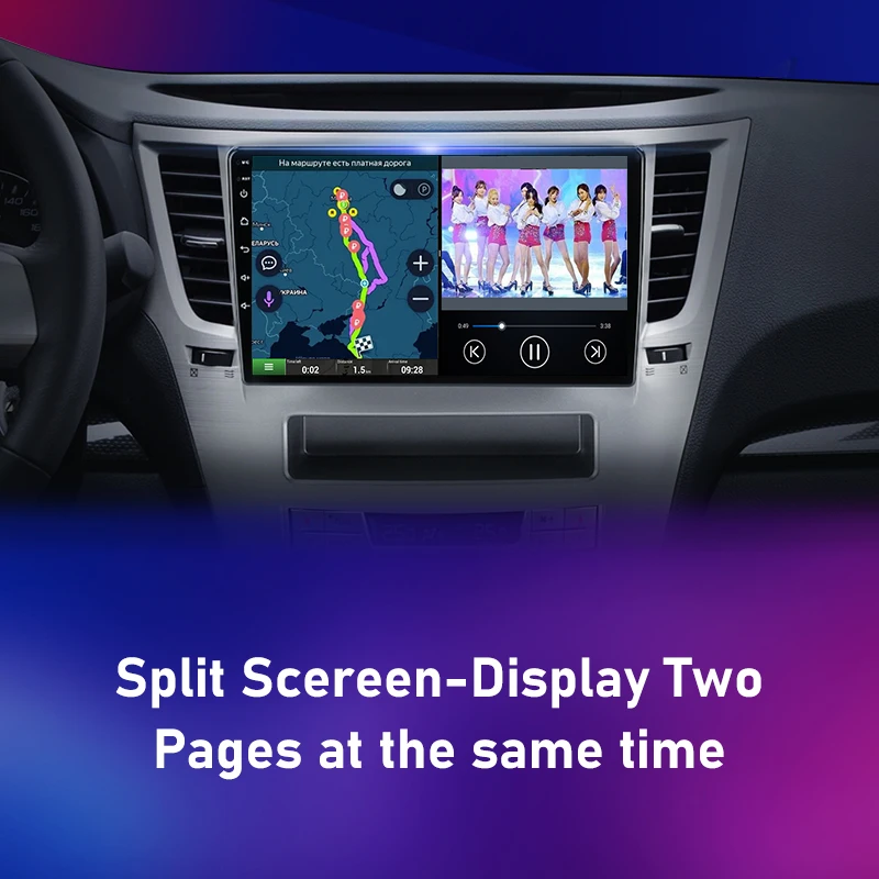 Автомагнитола для Subaru Outback 4 Legacy 2009-2014 Android мультимедийная навигация 2din стерео DVD