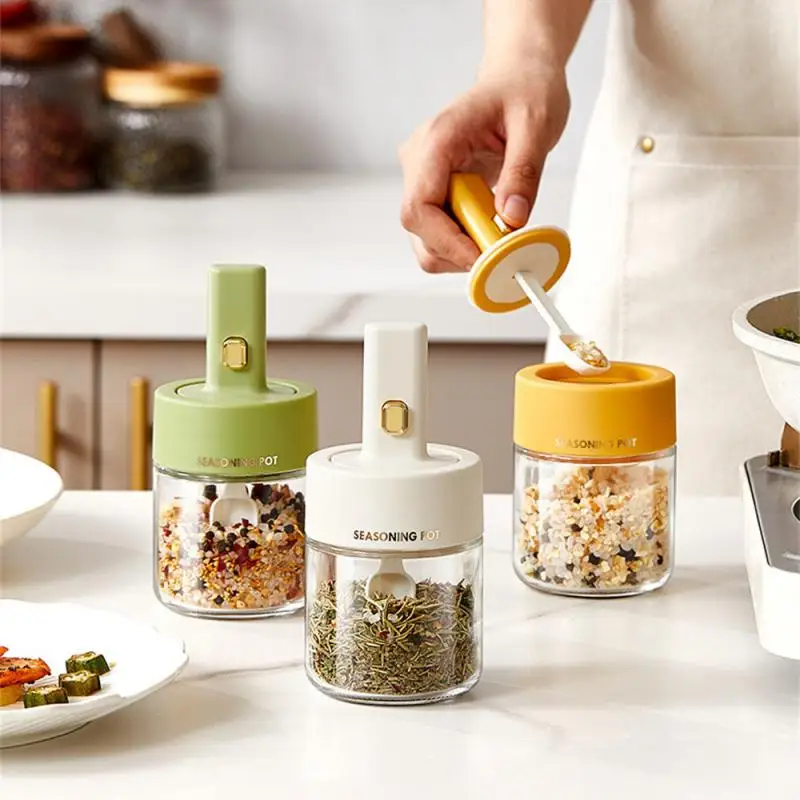 

Spice Jar Sealed Leakproof Telescopic Spoon Home Kitchen Oil Pepper Sugar Salt Chicken Powder Bottle Container Accessories