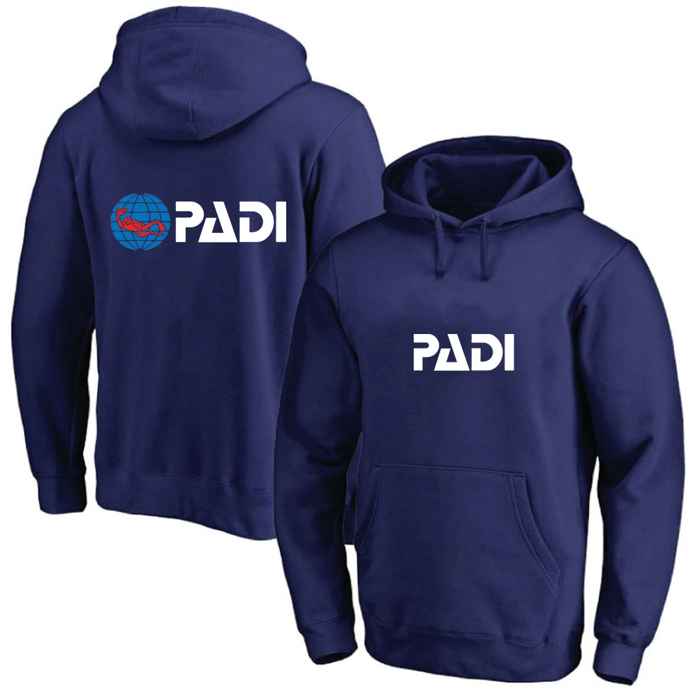 

NEW Padi Brand Hoodie Sweatshirt Men's Autumn Winter Fleece Pullover Fashion Casual Hooded Coat Jogging Fitness Clothes