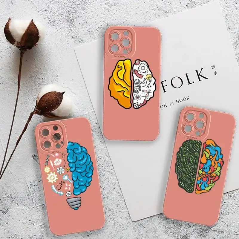 

Brain Test Tricky Puzzles Games Camera Lens Liquid Silicone Phone Case For iPhone 13 12 11 Pro MAX Mini X XS XR 7 8 Plus