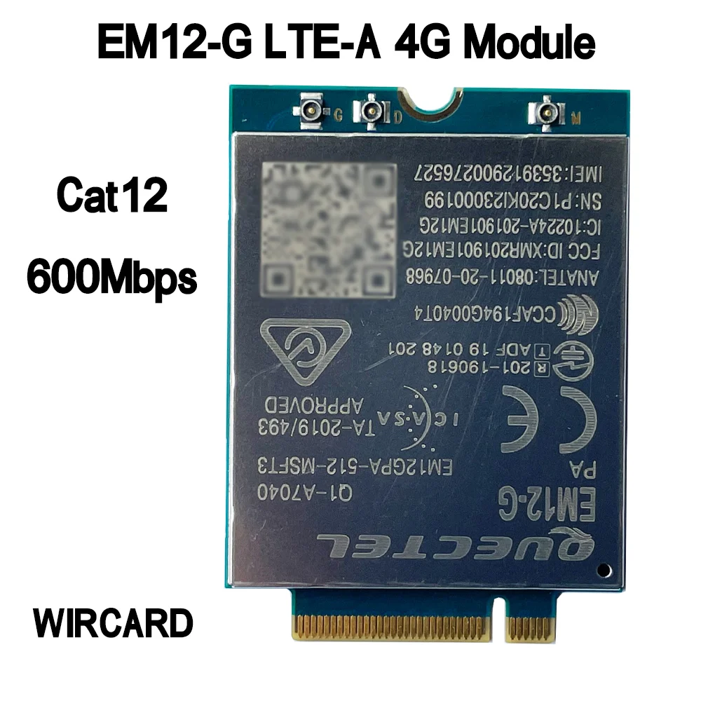 Quectel EM12-G EM12GPA-512-SGAD EM12 Cat-12 module with m.2 4g 5g to usb adapter in the stock enlarge