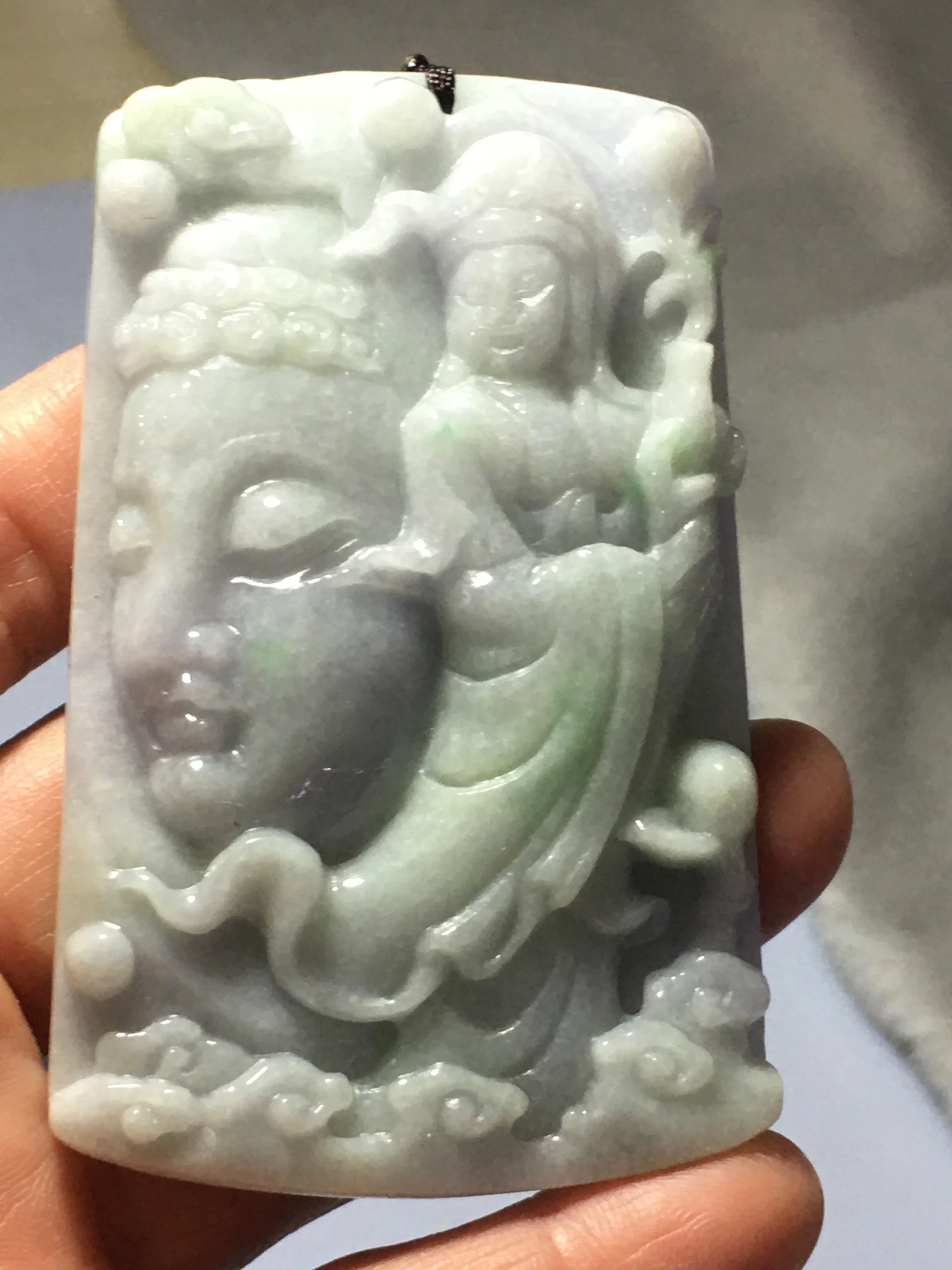 

Натуральный нефрит Будда Гуань Инь зеленый нефрит кулон Нефритовое Ожерелье Подвески Ювелирные изделия нефритовые ожерелья для женщин и м...