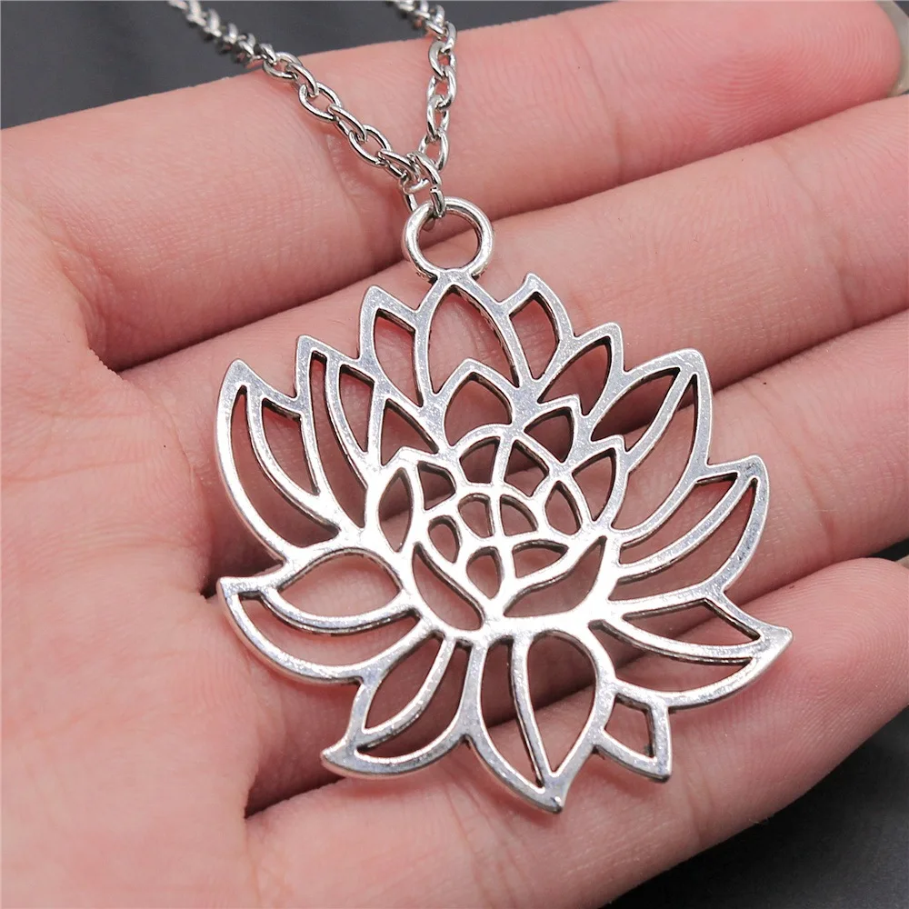 Ожерелье с длинной цепочкой 42x4 8 мм под старину серебро