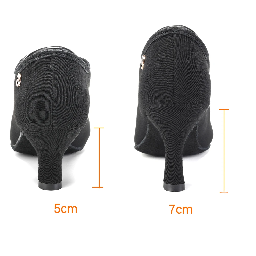 SWDZM Dance Shoes For Women Rubber Sole Black Closed Toe Modern Dance Shoes Ballroom Tango Latin Shoes For Ladies Free Shipping