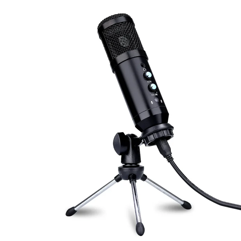 

Professional Recording Studio USB Condenser Microphone with Wireless Function for Phone PC Skype Online Gaming Vlogging Live