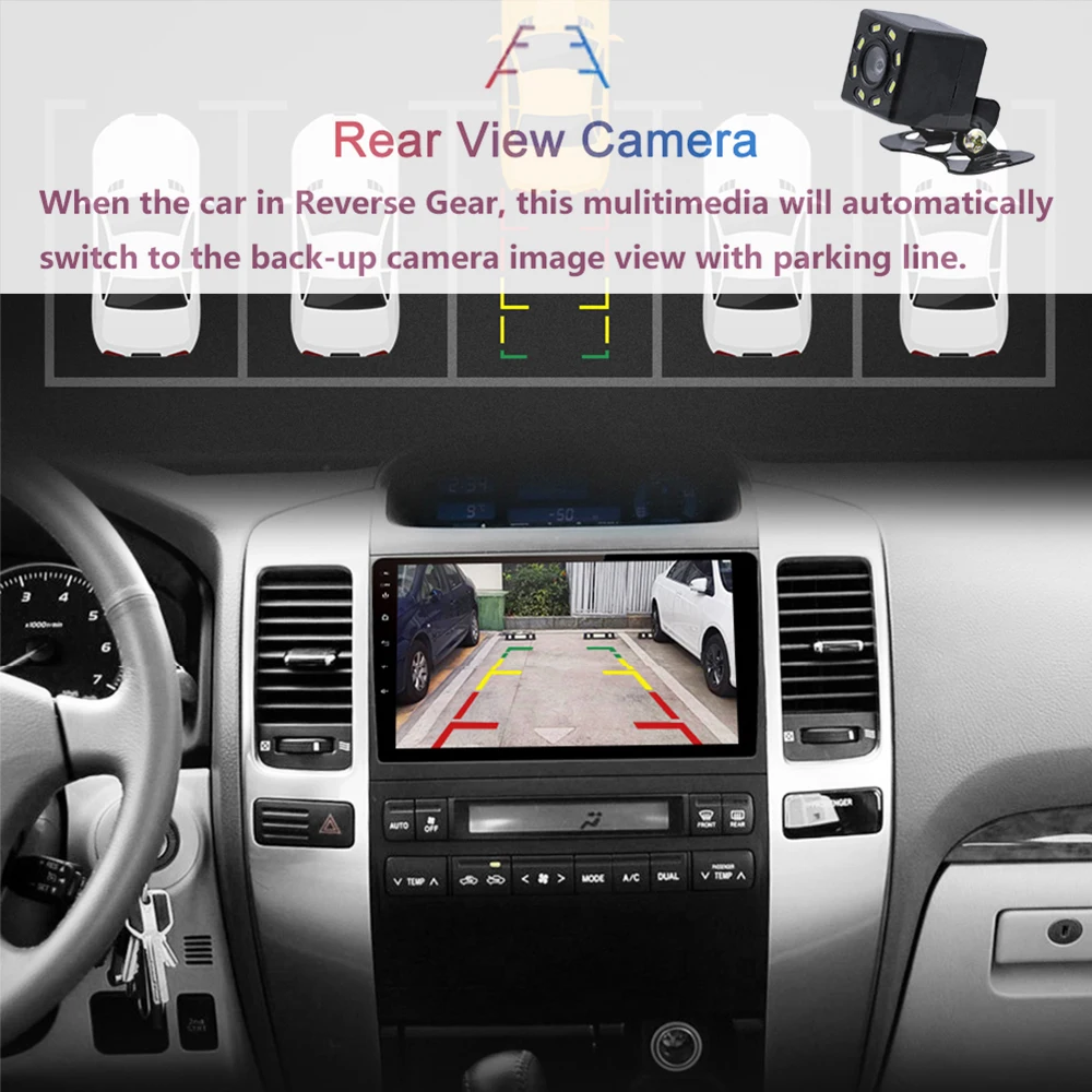 Автомагнитола DSP 4G для Toyota Land Cruiser Prado 120 LC120 с GPS мультимедийный видеоплеер