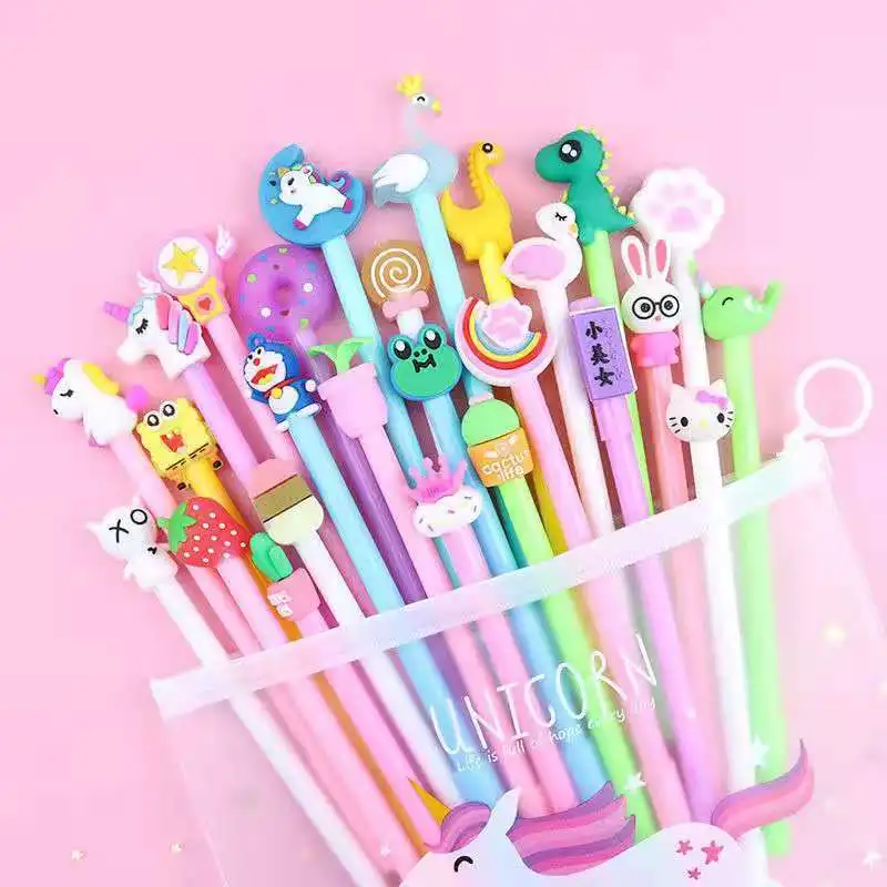 

Набор гелевых ручек 30-150 шт./компл. Kawaii Мультфильм 0,38/0,5 мм, Студенческая подпись, креативные канцелярские принадлежности, офисные и школьные ...