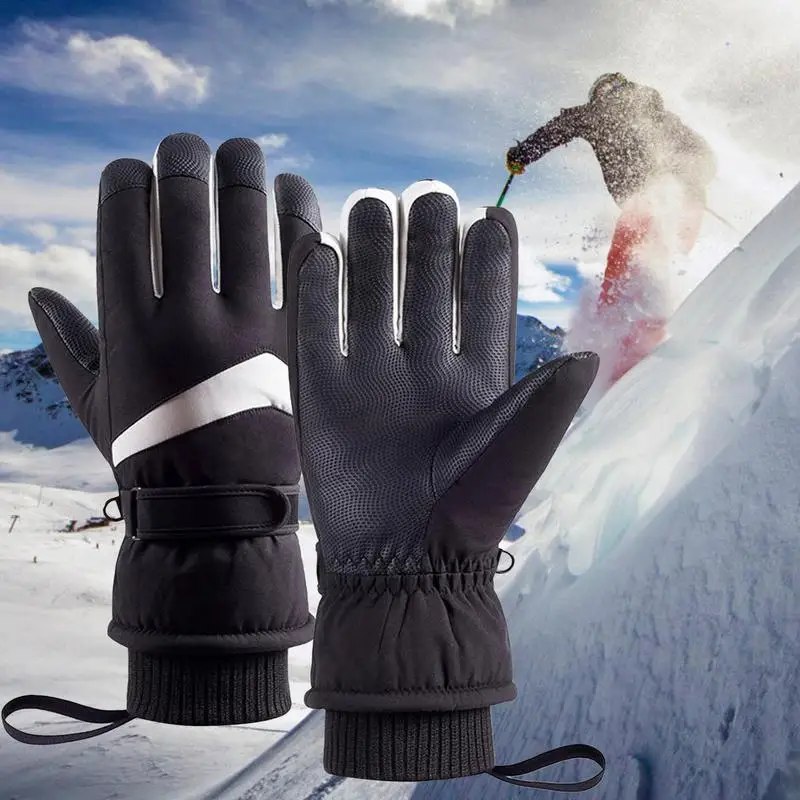 

1 Pair Snowboard Gloves Winter Warm Hand Protector Windproof Insulated Thermal Ski Snow Gloves For Skiing Cycling Sports