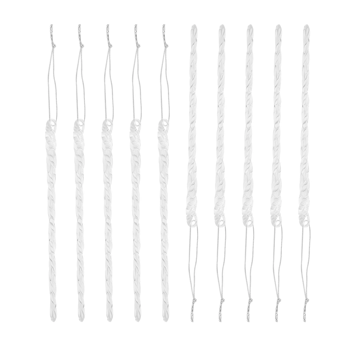 

Christmas Icicle Ornaments Tree Icicles Hangingclear Ornament Decorationsfor Crystal Twisted Pendant Snowflake Acrylic Drop Diy
