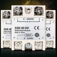 1pcs relay ssr 25dd 10dd 40dd 60dd single phase solid state relay dc control dc ssr 40dd smart chip