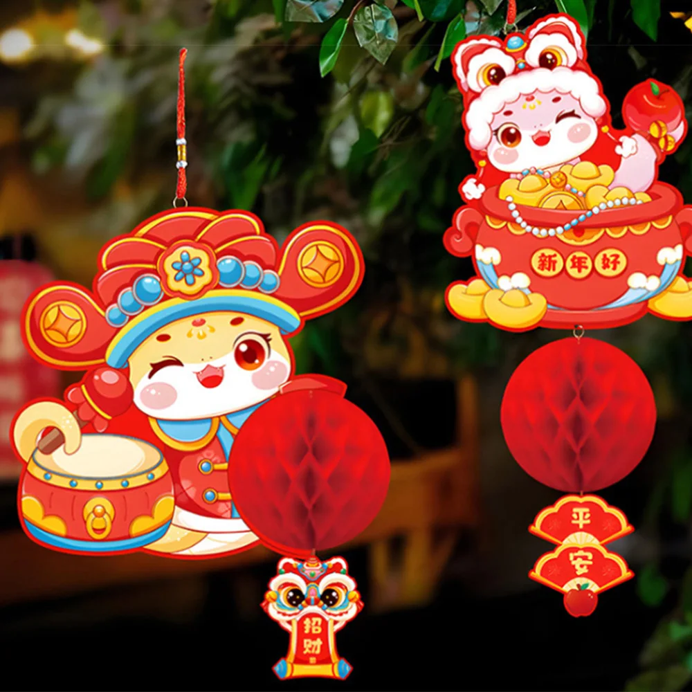 2025 китайские традиционные новогодние украшения весенний фестиваль красные