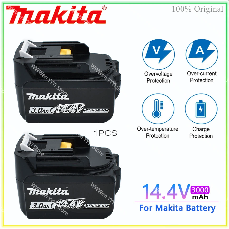 

14.4V Makita 3000mAh BL1430 BL1415 BL1440 196875-4 194558-0 195444-8 3.0Ah 14.4V Makita rechargeable battery for LED indicator