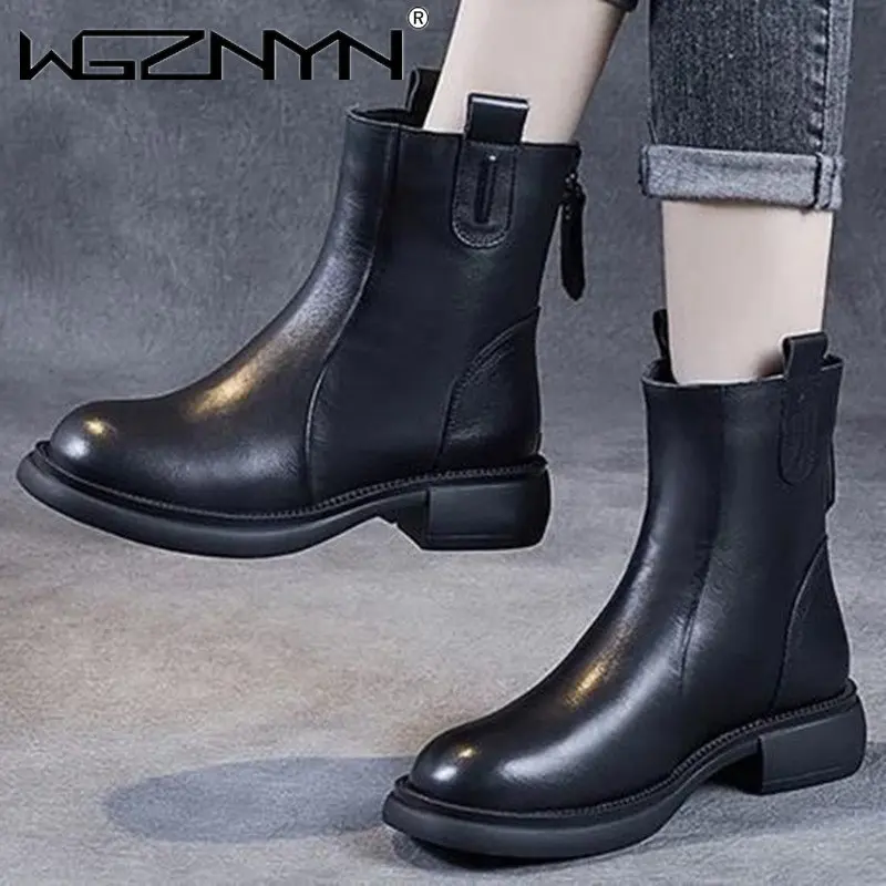 

Новые винтажные женские утепленные ботинки на осень и зиму, бархатные теплые ботильоны в британском стиле, повседневные женские ботинки на ...