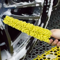 car wheel cleaner brush portable microfiber wheel tire rim brush with plastic handle car detailing cars auto wash cleaning tools