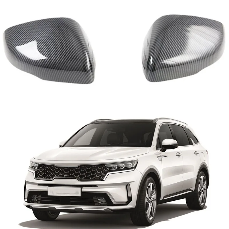 

Для Kia Sorento MQ4 2021 цвет из углеродного волокна ABS Авто обзор зеркало крышка отделка декоративные рамки аксессуары для стайлинга автомобиля