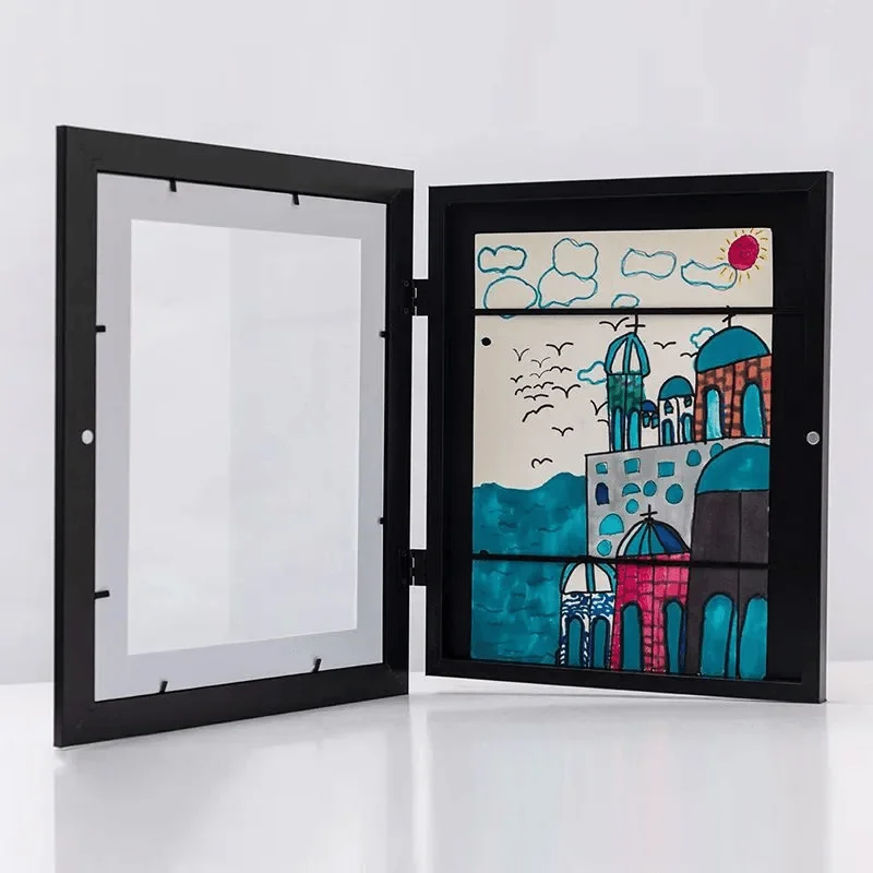 

Kids Art Frame Wooden Changeable Kids Frames Pictures Poster Photo Drawing Painting Display Flip Cover Frame Home Decoration