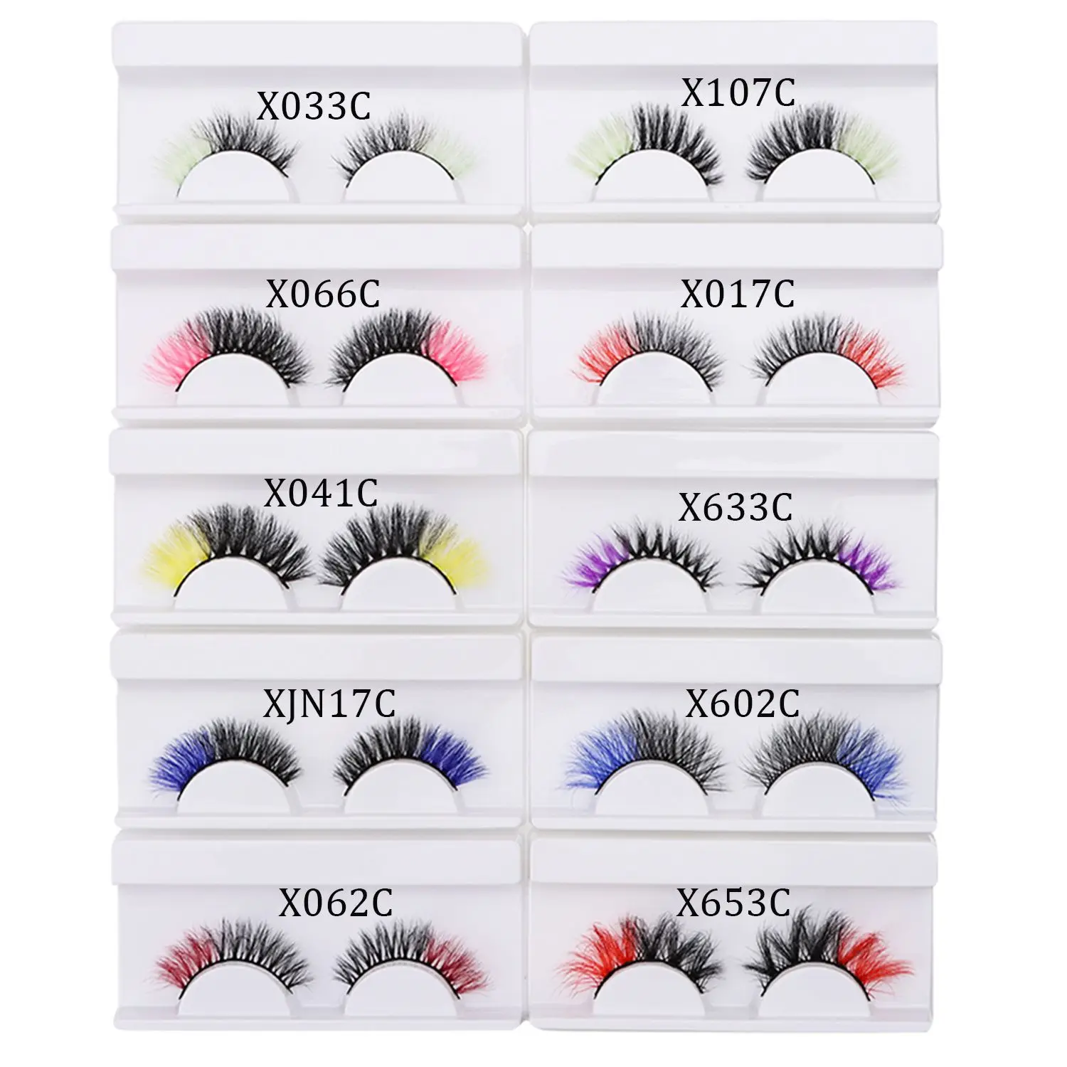 

Tools for Party Halloween Cosplay Colorful Fake Eyelashes 3D Faux Mink Eyelashes Colore False Eyelashes Blue Eyelashes