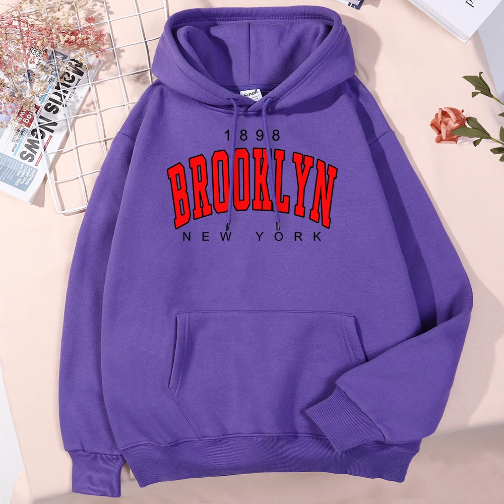 

1898 Brooklyn New York Print Male Clothing Classic Quality Streetwear Vintage Fashion Clothes Creativity Outdoor Hoodies For Men