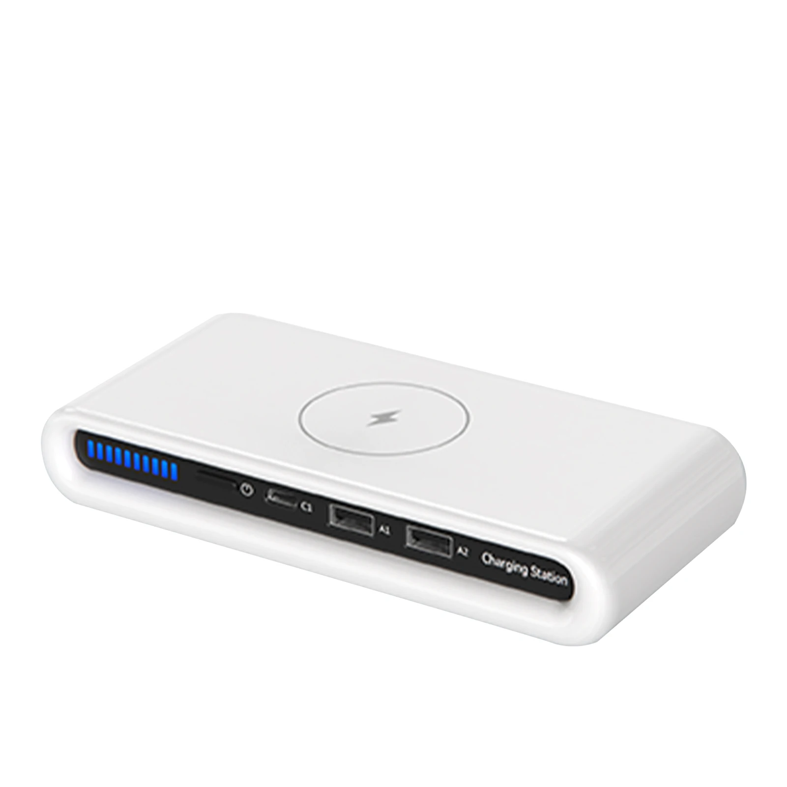 

Зарядная станция с 4 USB-портами и поддержкой беспроводной зарядки
