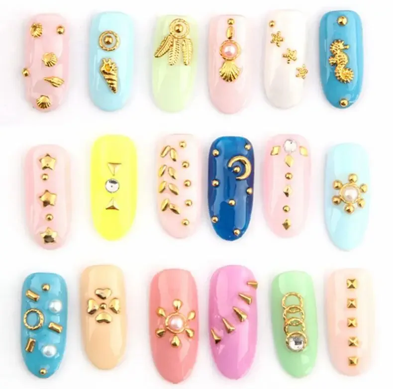 Ультра-маленькие металлические заклепки для ногтей подвески 500 шт./пакет