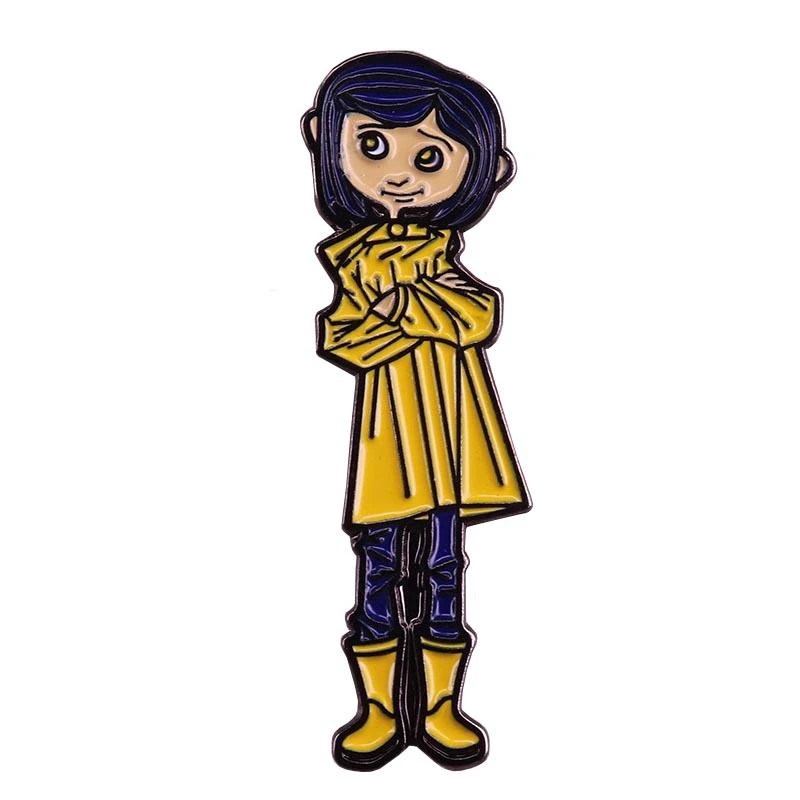 Брошь Coooraline страшные пуговицы глаза значок куклы мультяшное женское украшение