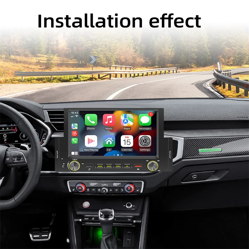 

Carplay new 6.2 inch car MP5 player car MP4 radio Bluetooth reverse mobile phone interconnection Receiver Audio System Head Unit