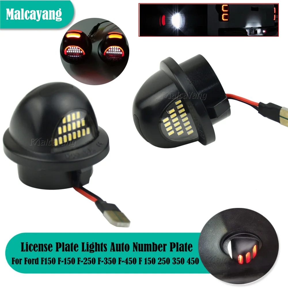 

License Plate Lights Auto Number Plate Light Assembly Red White For Ford Ranger Explorer F-150 F-250 F-350 F150 Car Styling