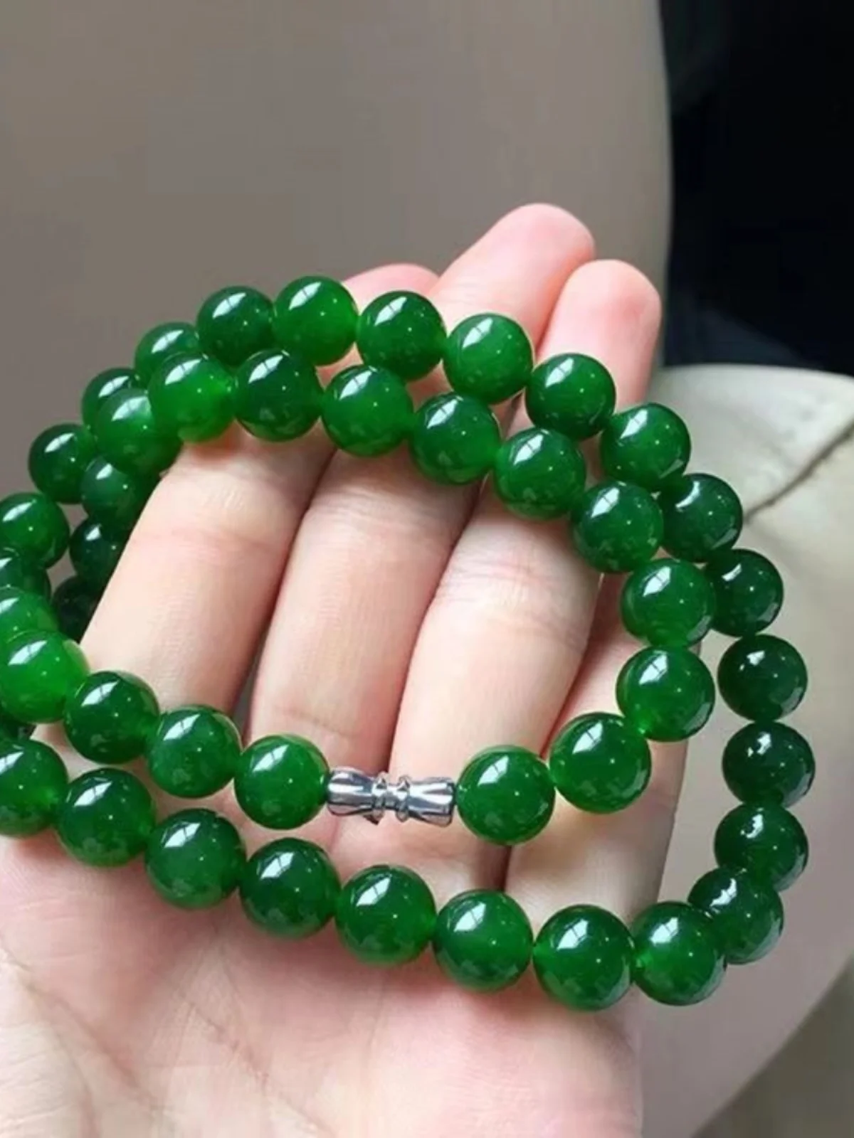 Новые китайские бусины из зеленого имитации агата 2024 новое популярное