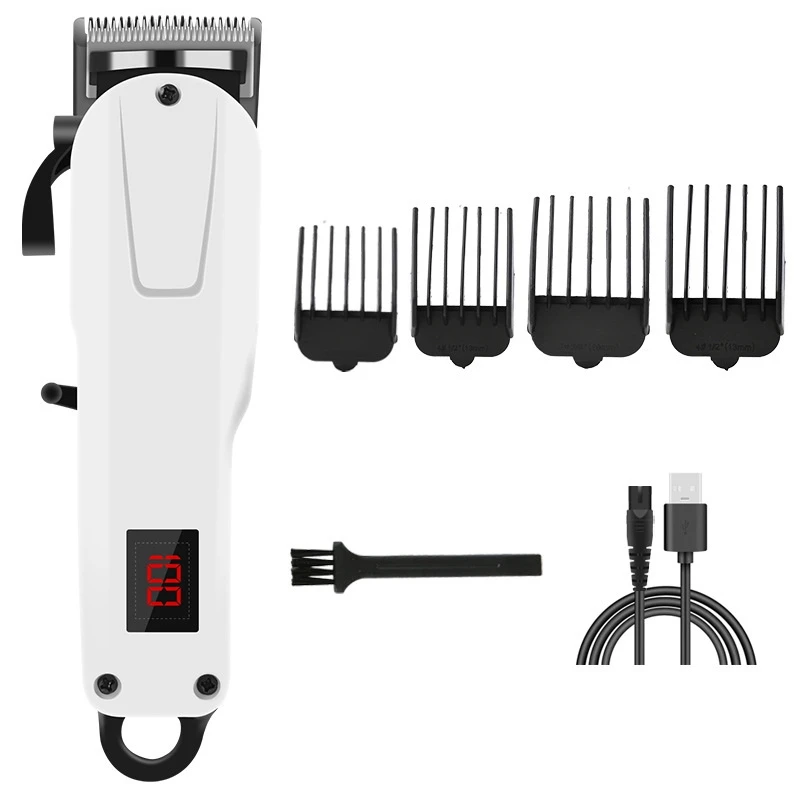 

Professional Hair Clippers Men Electric Trimmer Digital Display USB Rechargeable Cordless Hair And Beard Body Groomers