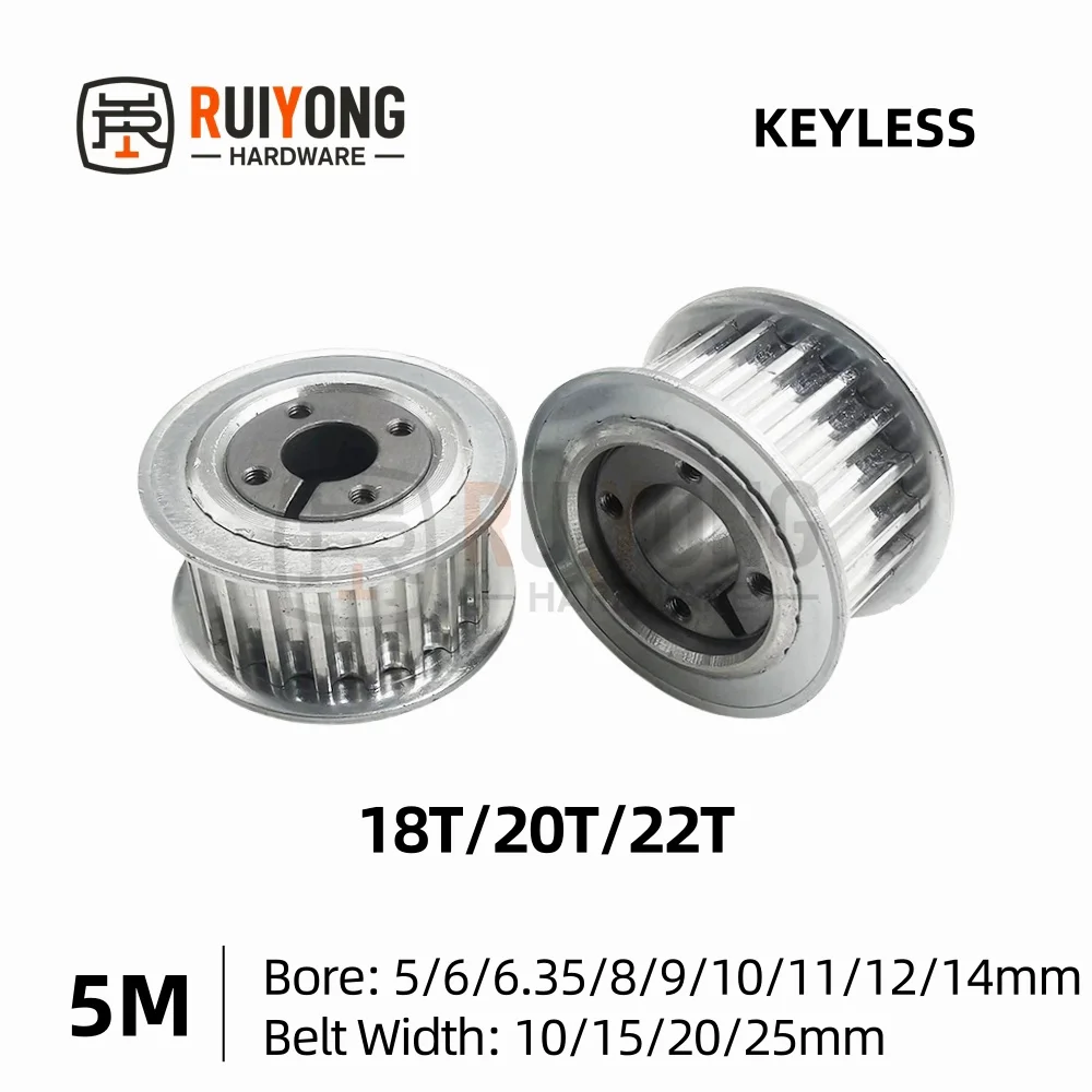 

HTD5M 18T 20T 22 зубца бесключевая втулка шкив ГРМ HTD 5M расширительная втулка синхронное колесо для ремня шириной 10/15/20/25 мм