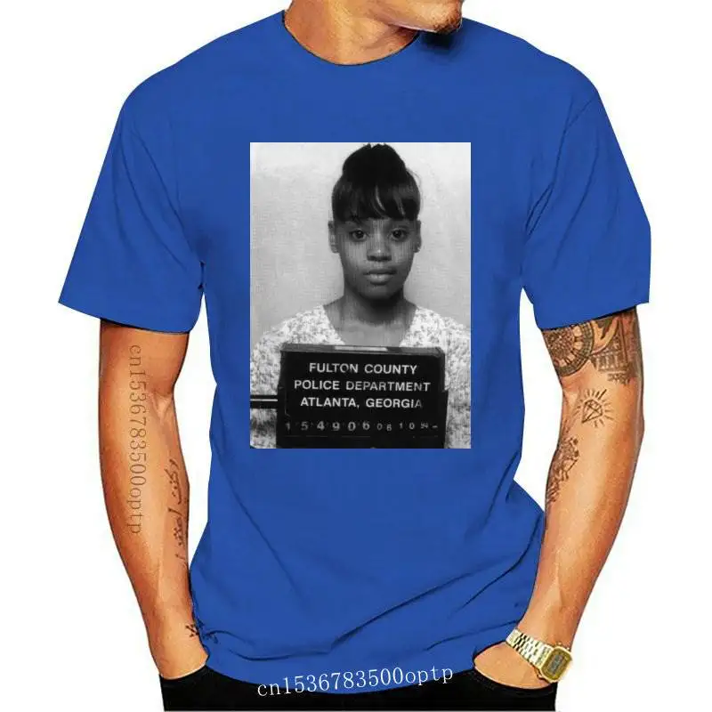

Men clothing Lisa Left Eye Lopez TLC mugshot White T-shirt sizes available S-3XL t shirt