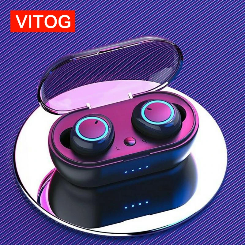 

VITOG Y50 TWS Wireless Bluetooth Earphone 5.0 Stereo Headphone Noise Cancelling SPROT Gaming Earphones For Xiaomi Redmi AirPods