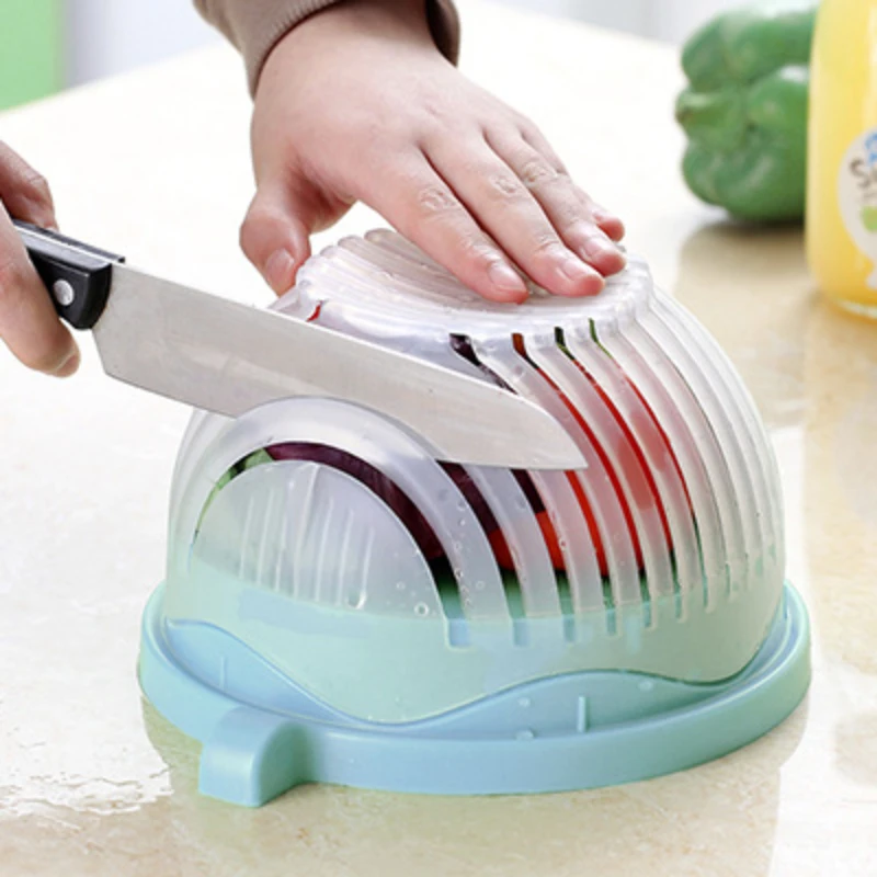 

Chopper Vegetable Salad Cutter Cutting Bowl Cut Fruit Multi-function Kitchen Strainer Filter Gadgets Kitchen Items