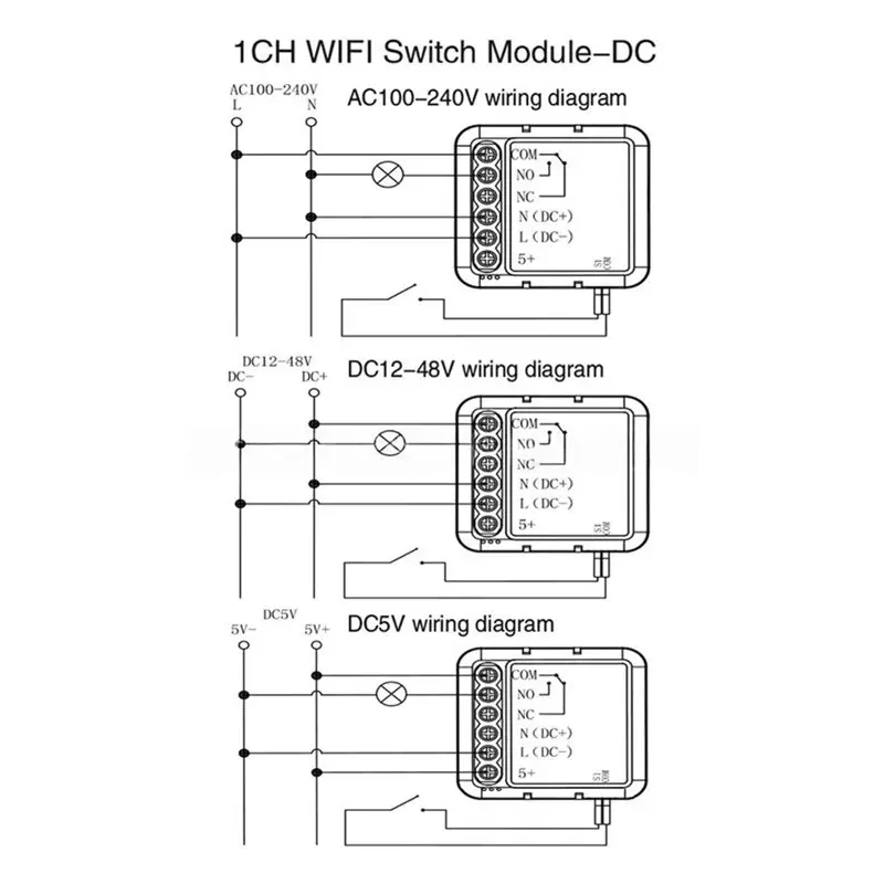 Модуль умного сухого контакта A80I DC5V12-48V AC110-240V Tuya, Wi-Fi модуль умного выключателя, совместимый с Alexa, Google, Alice Home (art.: 3920dbbeac52b) - 3920dbbeac52b