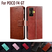 capa coque cover for poco f4 gt case magnetic card flip leather wallet stand phone hoesje etui book on xiaomi poco f4gt case bag