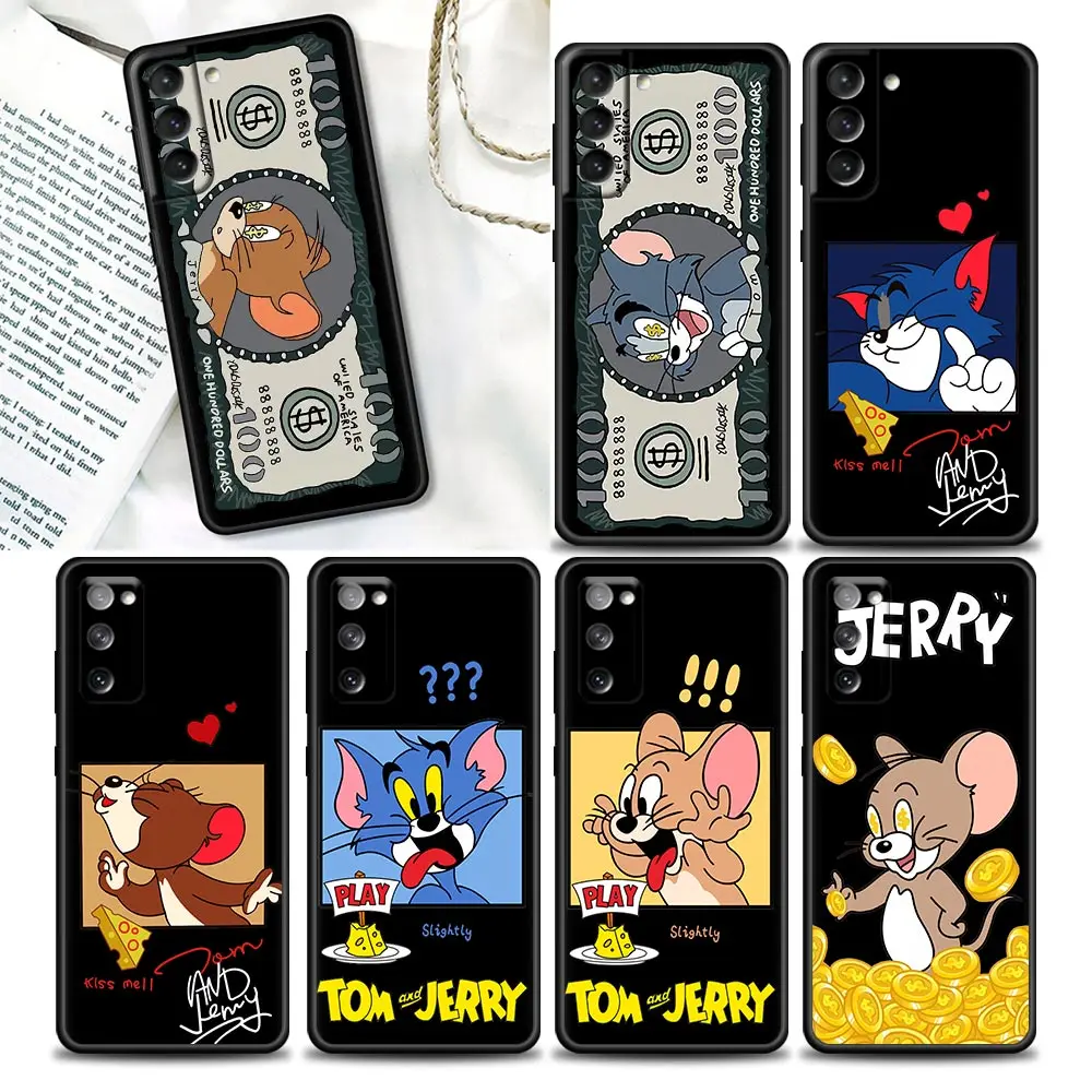 

Cat And Mouse Anime Cartoon Comic Phone Case For Samsung Galaxy S23 S22 S21 S20 Fe S9 S10e Plus Ultra Black Cover Fundas Coque