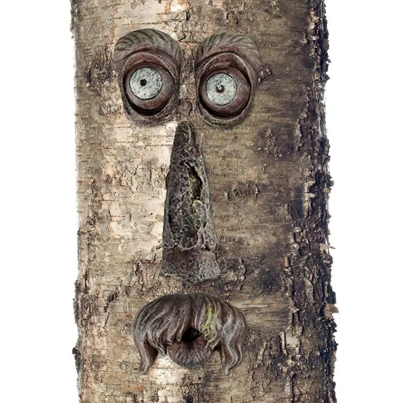 

Tree Faces Decor Outdoor Funny Unique Large Hand-Painted For Yard Garden Art Easter Outdoor And Indoor Resin Craft