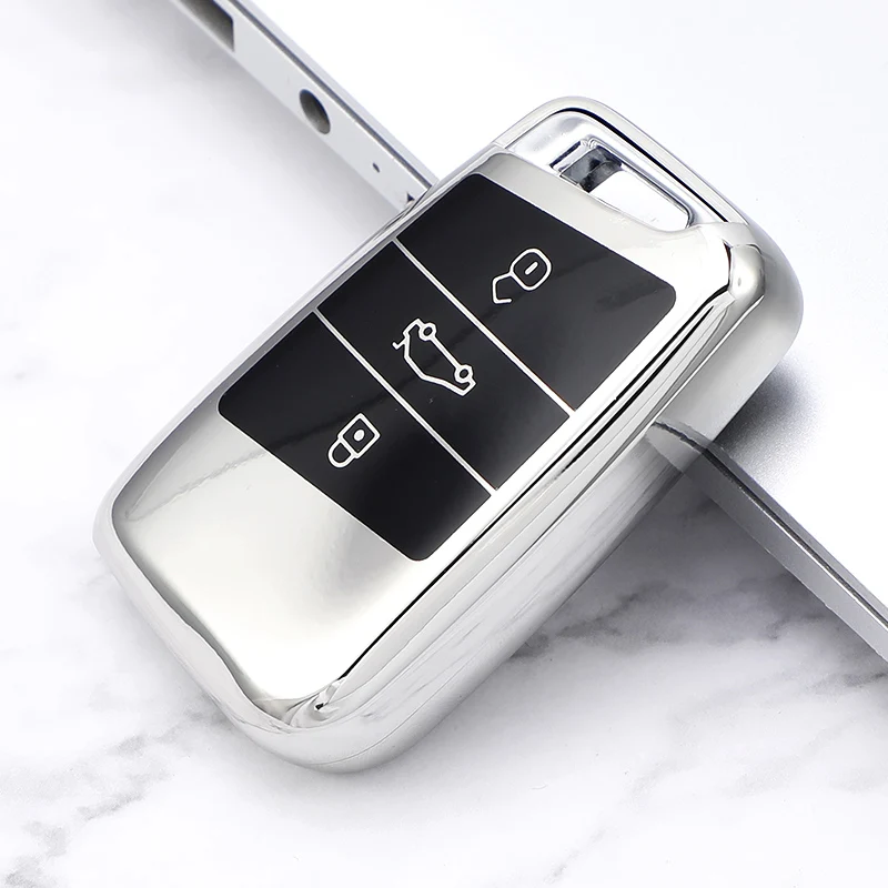 

Soft TPU Car Remote Key Case Cover Holder Shell Fob for Volkswagen VW Magotan Passat B8 Golf for Skoda Superb A7 Accessories