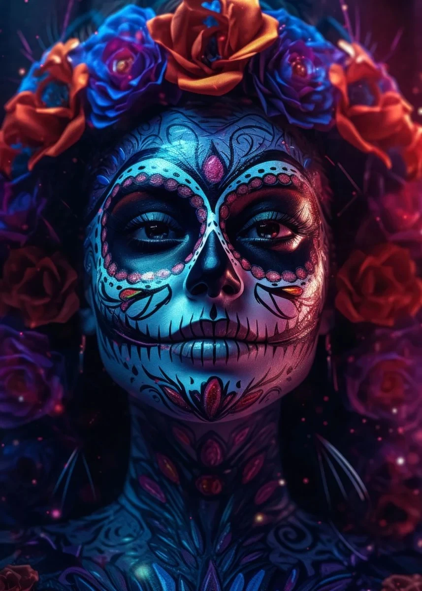 

La Catrina Сахарный Череп Девушки картина на холсте