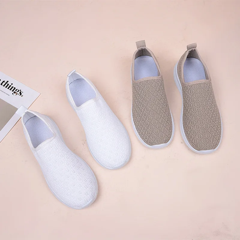 

New Women's Breathable Mesh Sneakers Jogging Shoes Flats Zapatillas Mujer